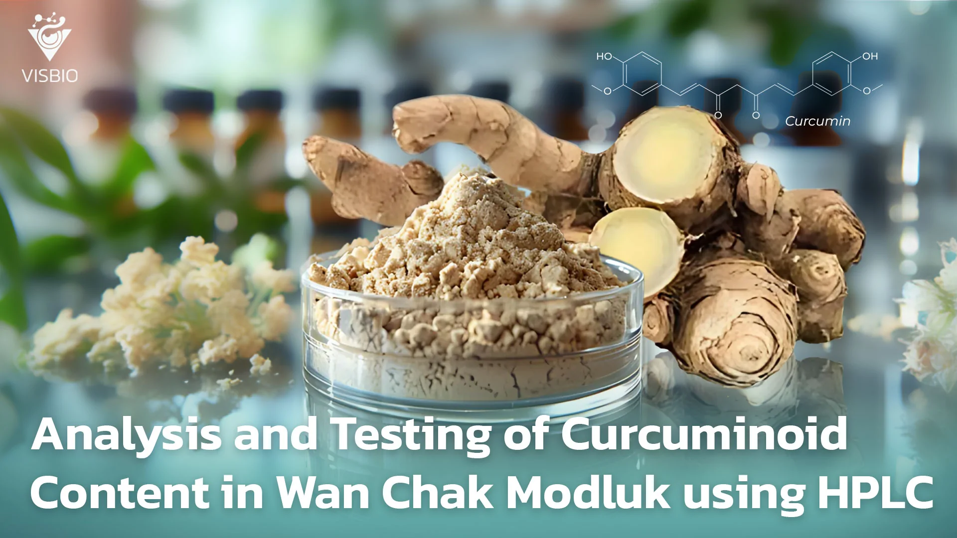 บริการทดสอบปริมาณ ของสาร เคอร์คูมินอยด์ ในว่านชักมดลูก (Curcuminoid Curcuma Comosa)