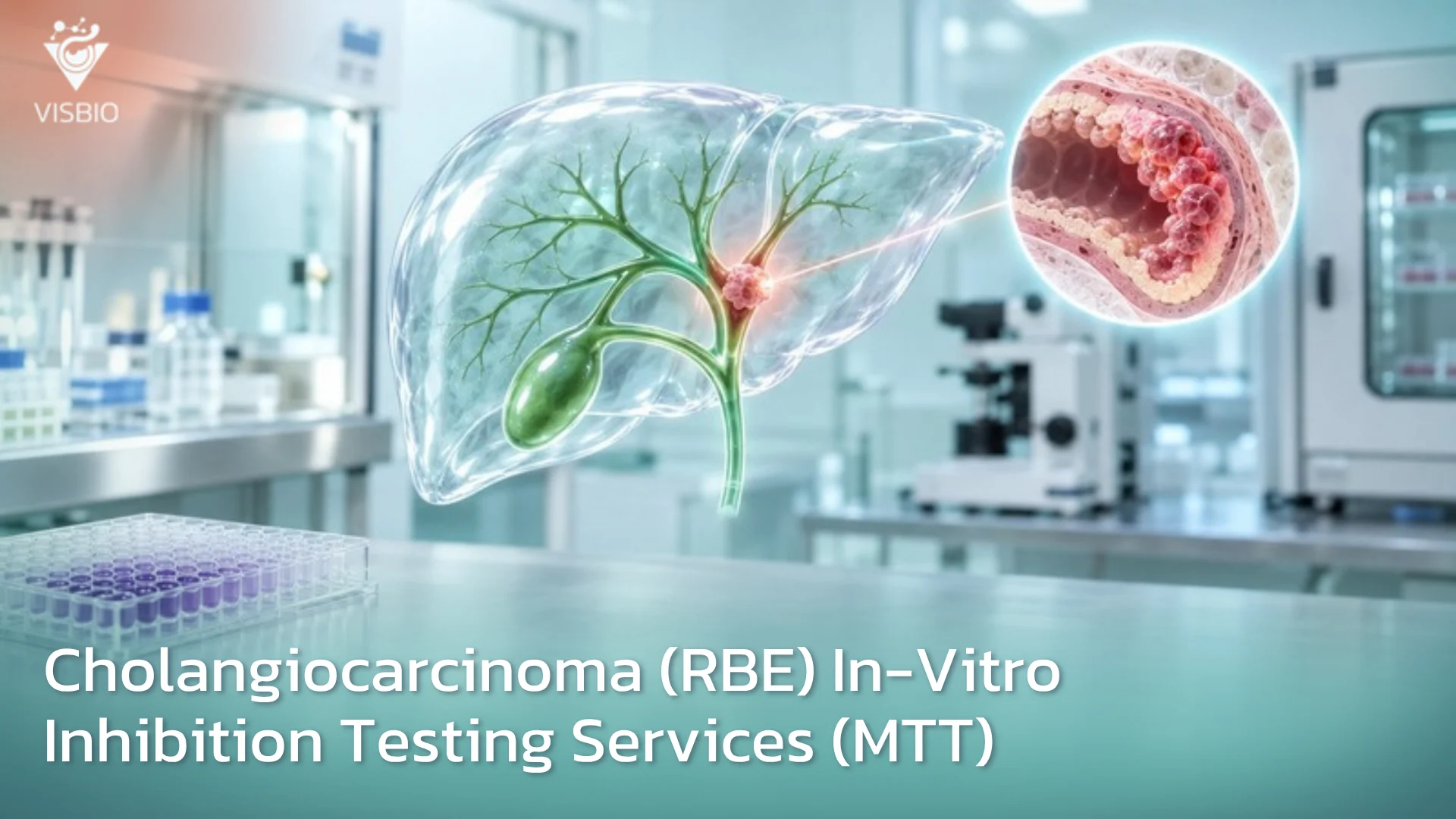 บริการทดสอบฤทธิ์ยับยั้งมะเร็งท่อน้ำดี Human cholangiocarcinoma cell (Anti-Cancer RBE)