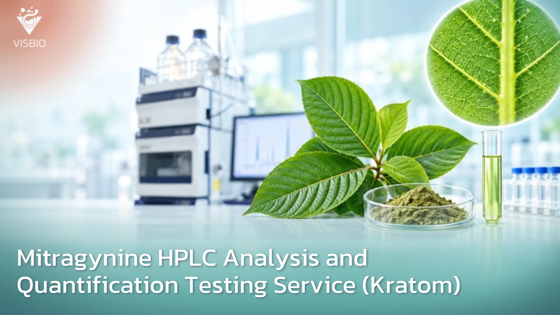 บริการวิเคราะห์ทดสอบปริมาณ สารไมทราไจนีน(Mitragynine) ด้วยเทคนิค HPLC