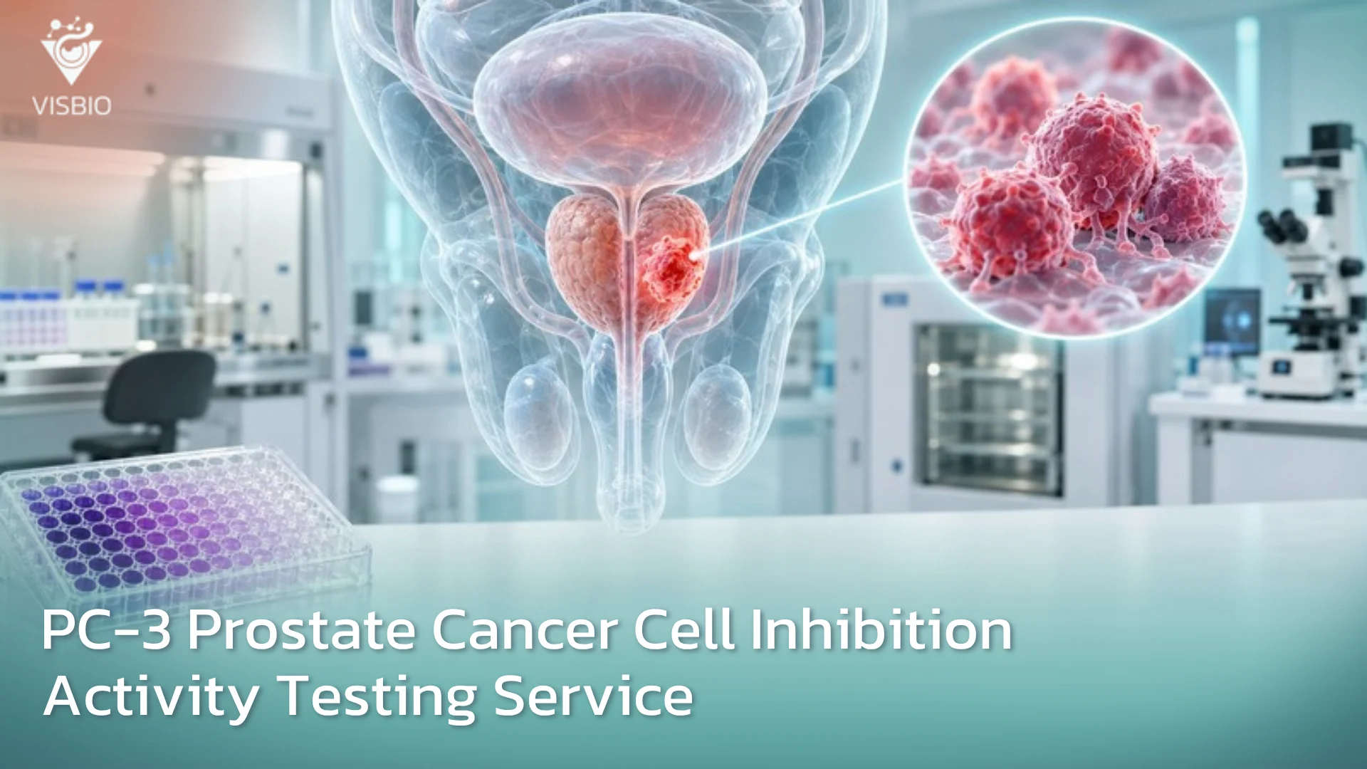 บริการทดสอบฤทธิ์ยับยั้งมะเร็งต่อมลูกหมาก Prostate cancer cells line (Anti Cancer PC-3)