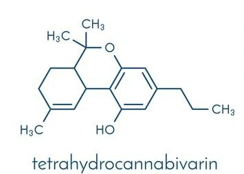 รูปแสดงโครงสร้างของสาร THCV