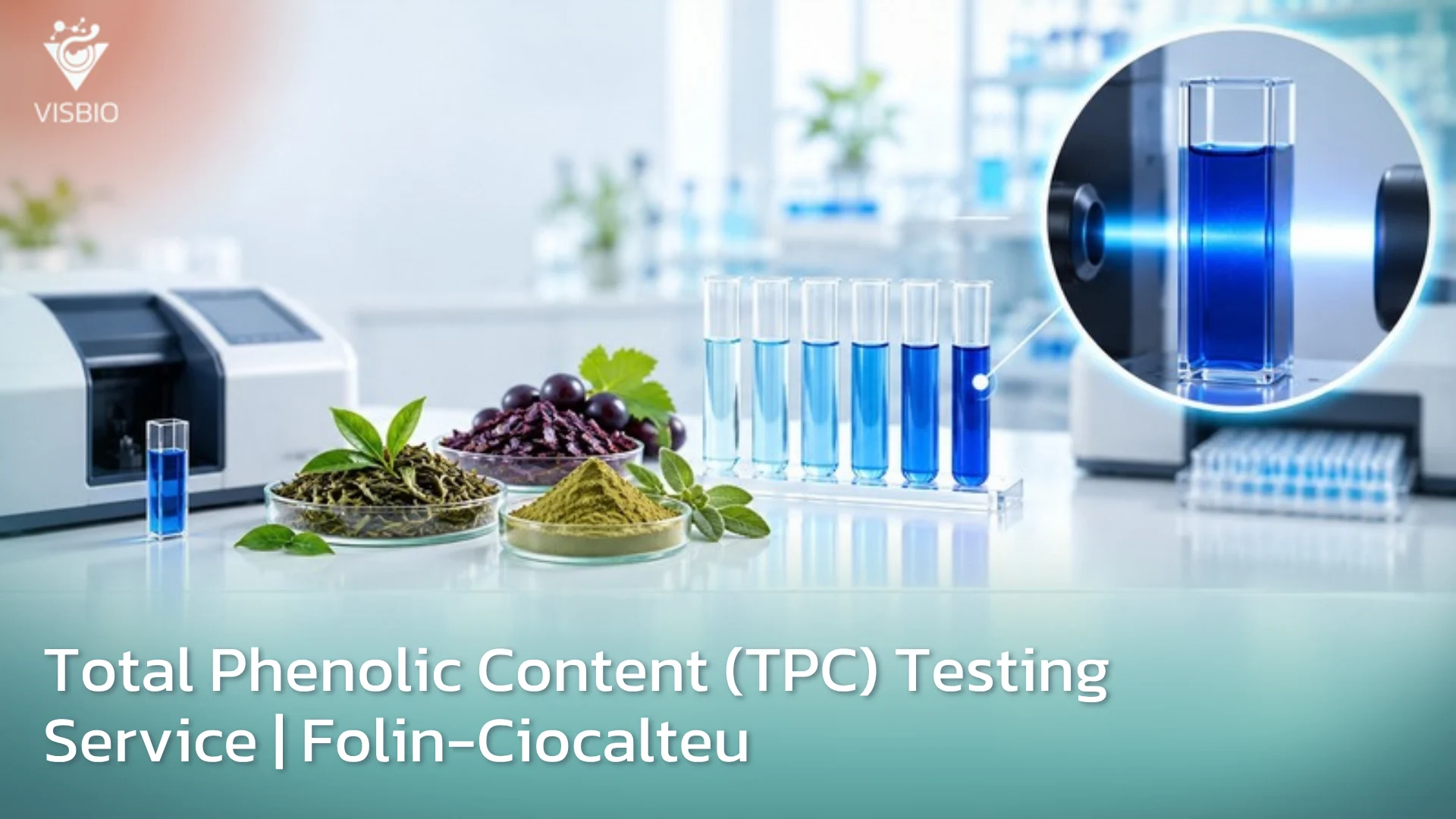 บริการทดสอบปริมาณสารฟีโนลิกทั้งหมด (Total Phenolic Content, TPC)