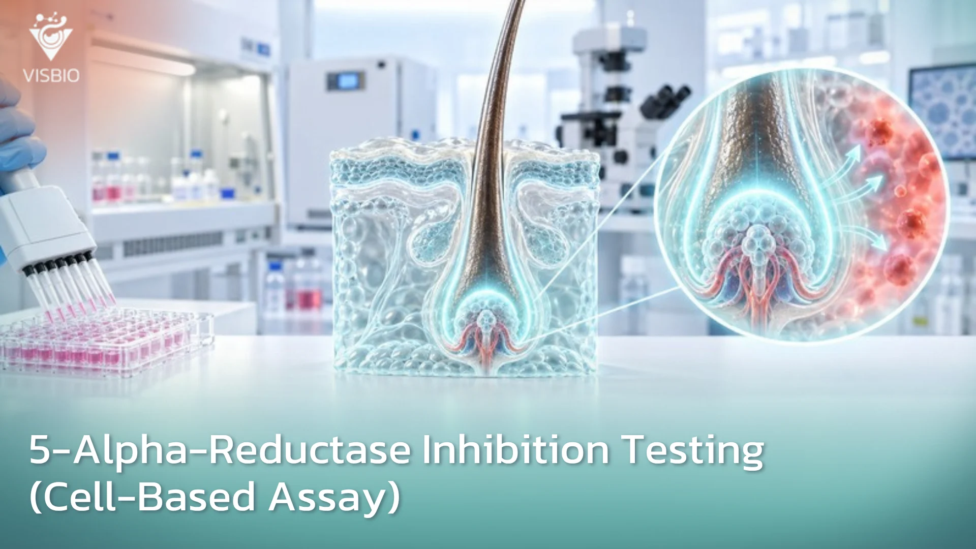 บริการทดสอบฤทธิ์ยับยั้งเอนไซม์ 5α-Reductases หรือ 5-alpha-reductase