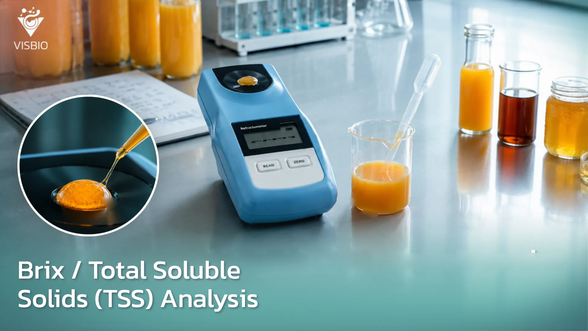 บริการวัดค่าบริกซ์ (Brix) และของแข็งที่ละลายน้ำได้ (Total Soluble Solids) สำหรับเครื่องดื่ม น้ำผลไม้ ไซรัป น้ำผึ้ง และผลิตภัณฑ์ที่มีน้ำตาล