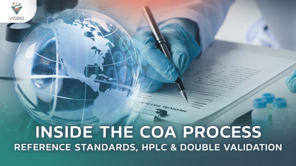 Inside the COA process: reference standards, HPLC and double validation