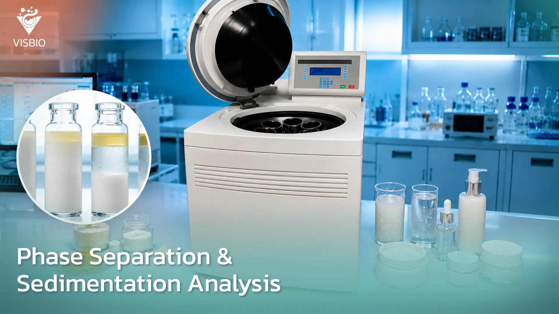 บริการวิเคราะห์การแยกชั้นและการตกตะกอน (Phase Separation & Sedimentation Analysis) สำหรับครีม โลชั่น เซรั่ม อิมัลชัน และระบบสารแขวนลอย
