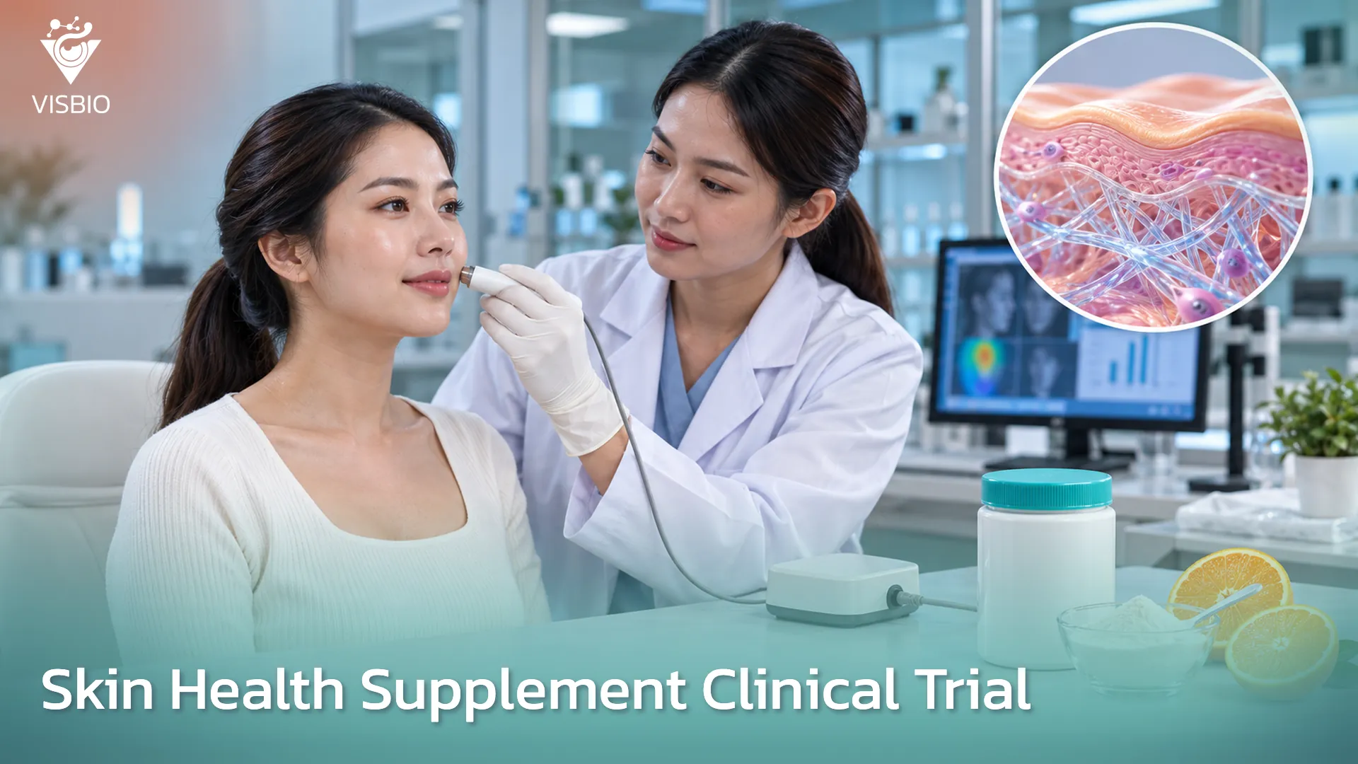 บริการทดสอบทางคลินิกอาหารเสริมผิวและคอลลาเจน (Skin Health Supplement Clinical Trial)