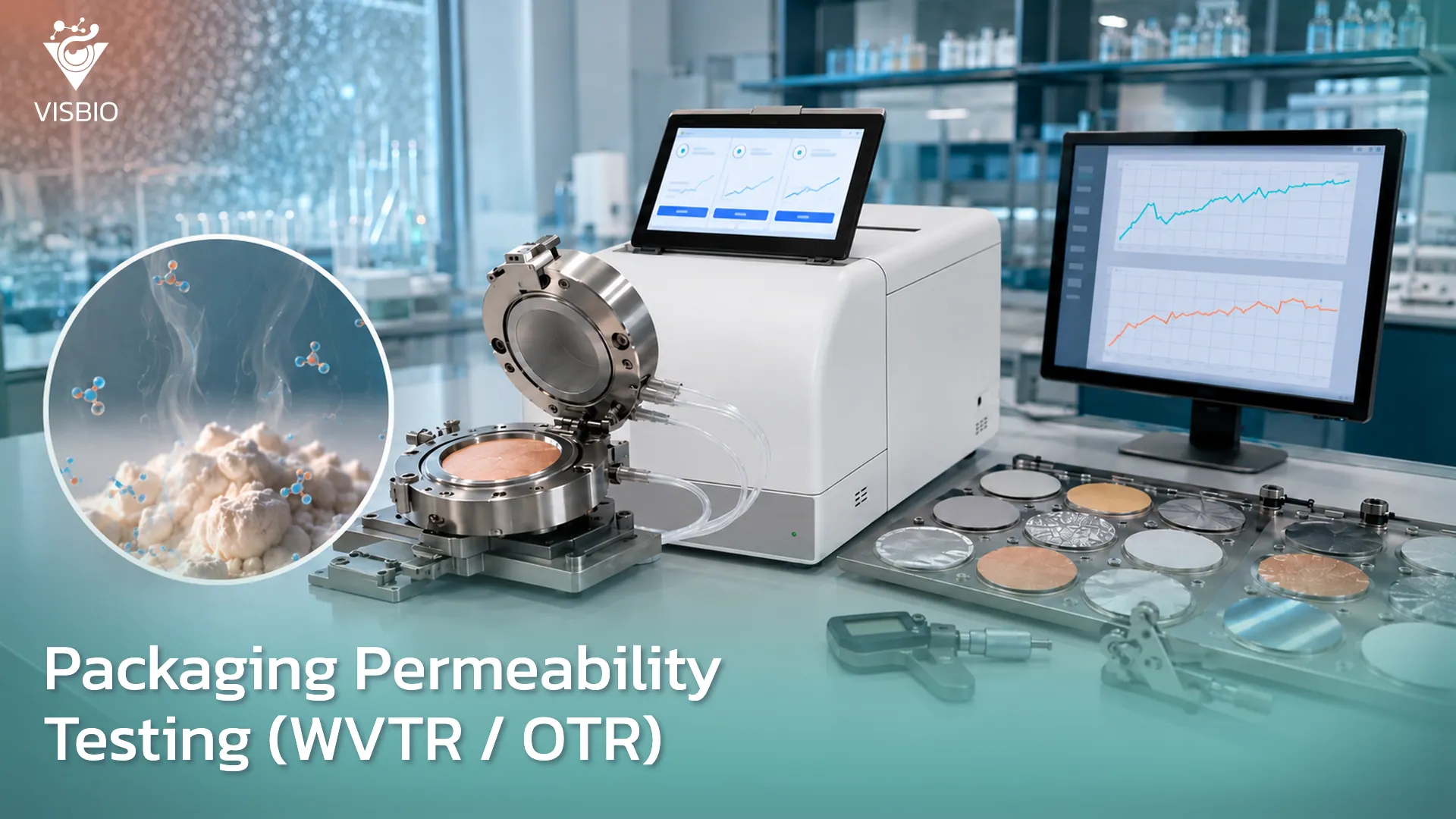 บริการทดสอบการซึมผ่านของไอน้ำและออกซิเจน (WVTR / OTR) สำหรับบรรจุภัณฑ์อาหาร เครื่องสำอาง และผลิตภัณฑ์เสริมอาหาร